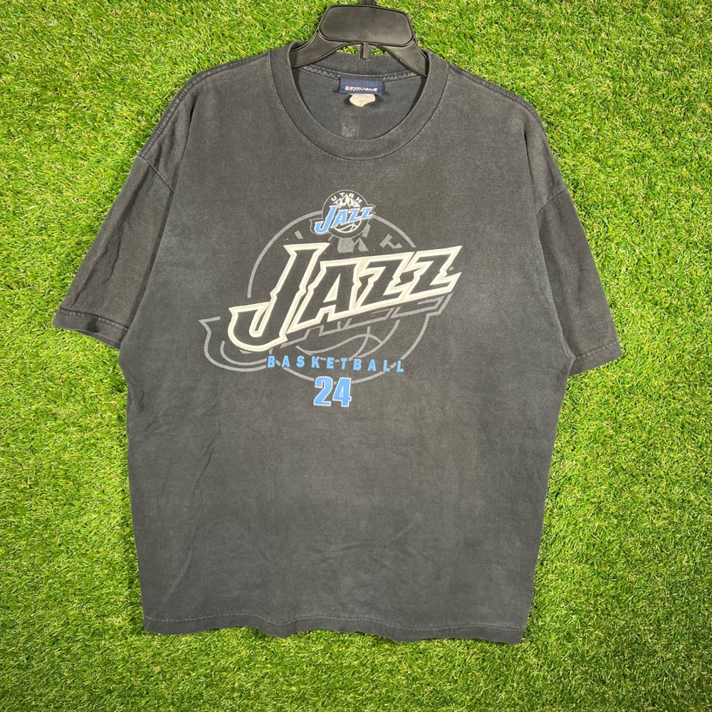 Vintage Utah Jazz Paul Millsap 24 NBA Exclusive Collection T-Shirt Mens XL Black